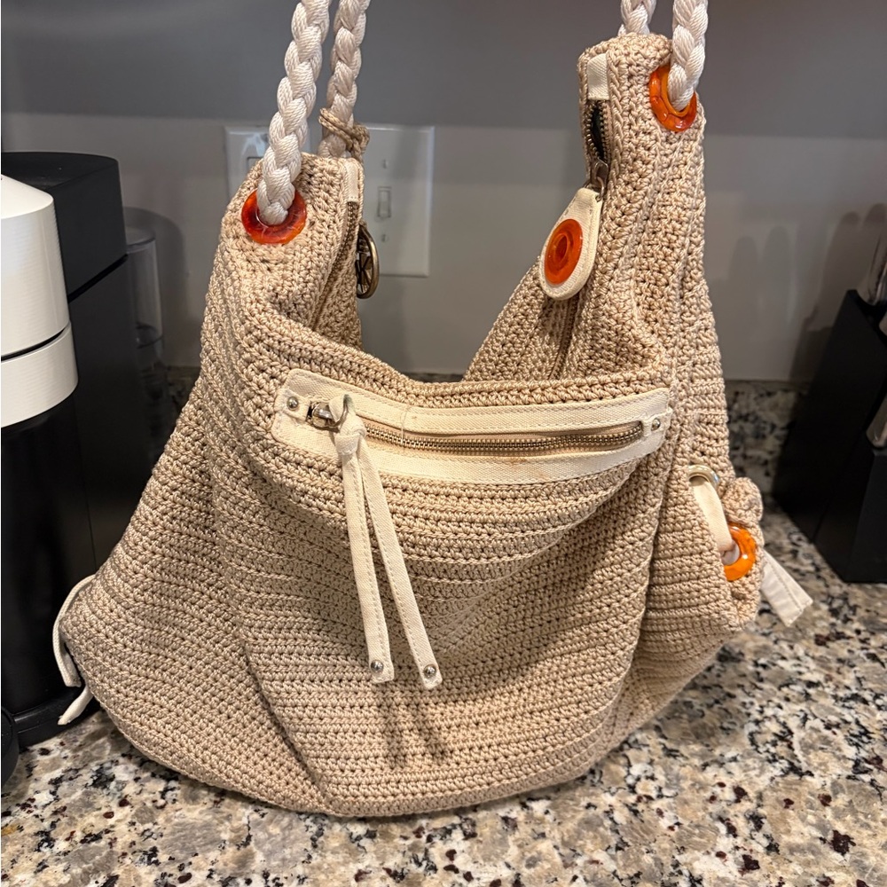 The Sak boho lightweight woven "slouchy" hobo bag/purse - Picture 8 of 14